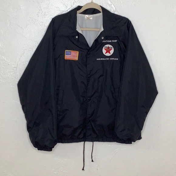 VGT Auburn Texaco Operation East Par Regulatory Compliance USA flag jacket SZ L